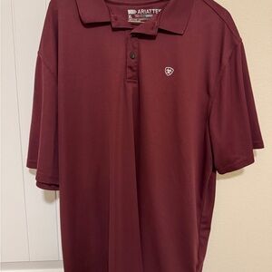 Ariat Men's Deep Red Polo Shirt